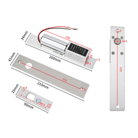 Sistem Kontrol Akses Pintu Keamanan Cerdas Anti Gagal DC12V / 24V Timer Elektrik Sensor LED Kunci Magnetik Drop Bolt Deadbolt