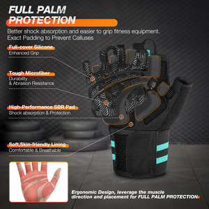 Lightweight CrossFit Hand High Intensity Grips for Gymnastics <b>Pull</b> <b>Up</b> Protection for Palm Fingers Durable Microfiber Material - Product Image 3