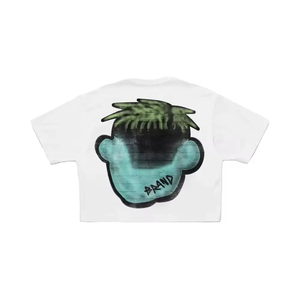 2026 Trendy Custom Men's High Quality 100% Cotton Jersey Eco-Friendly Breathable Boxy Fit Cropped Oversized <b>Hip</b> Hop Streetwear - Product Image 4