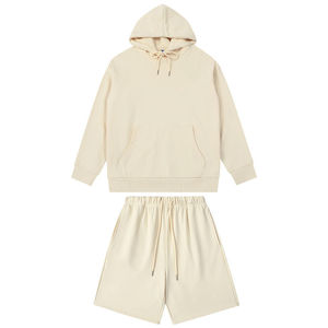 Custom Hoodie Shorts <b>Set</b> Heavyweight Cotton Fleece Unisex Casual Summer Outfit OEM Private Label Streetwear Ready <b>Set</b> - Product Image 5