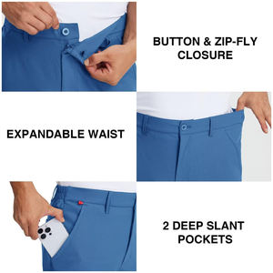 Pantalon de golf pour homme à taille extensible, design plat, avec matière respirante pour un confort maximal pendant le jeu - Product Image 4