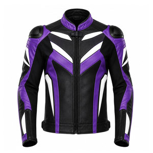 Cow Leather Motorcycle <b>Jacket</b> Clothing <b>Men's</b> Waterproof Racing Motor <b>Bike</b> Leather <b>Jackets</b> with CE Approved Protectors - Product Image 5