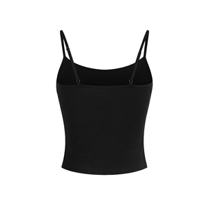 <b>Black</b> Graphic Print <b>Knitted</b> Women <b>Tank</b> <b>Top</b> O-Neck Casual Style 100% Polyester Muhseeq Muhseeq-109 - Product Image 2