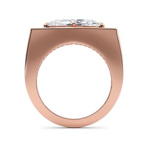 Anillo de Compromiso con Diamante Cultivado en Laboratorio de Corte Marquesa de 1.90 ct, Oro Blanco de 10K, Joyería Fina Brillante para Mujer, Lujoso y Elegante - Product Image 4