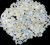 Pierre de lune arc-en-ciel facettée de haute qualité, pierres en vrac pour la fabrication de bijoux, tailles et formes personnalisées disponibles