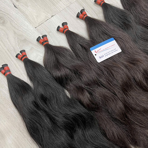 Extensions de cheveux humains vierges vietnamiens 100% naturels, ondulés, d'un seul donneur, de luxe, best-seller, haute qualité, en vrac. - Product Image 5