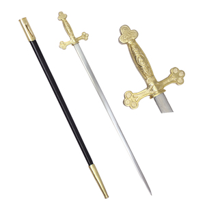 NANBA GROUP NG-4107 Espada Ceremonial Masónica Hecha a Mano, Teñida y Personalizable con Compás Cuadrado, Regalia para Francmasones (Metal) - Product Image 2