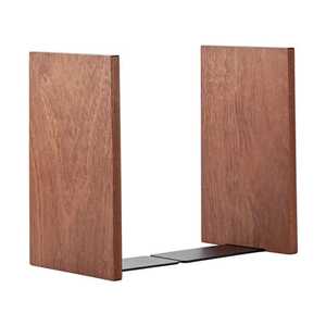 Modern Natural Mixed Wood Bookends Decorative Handcrafted Pine Walnut Wooden <b>Book</b> <b>End</b> Holder for Office Desktop Shelves - Product Image 2