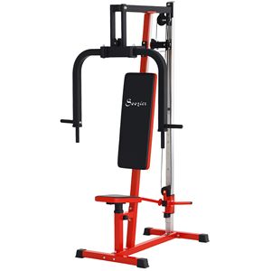 Sistema di palestra di casa rossa con mosca toracica e macchina da stampa per l'allenamento della spalla deltoide posteriore pettorale - Product Image 1
