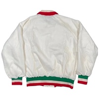 Nouvelle veste universitaire à capuche pour homme, blanche, avec patch drapeau mexicain, bordure verte et rouge, logo personnalisé, coupe oversize, respirante, hiver, style urbain