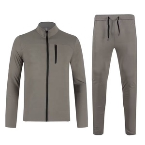 Survêtements zippés en polyester et spandex de haute qualité, vestes de sport décontractées, ensemble de jogging, logo d'automne respirant, vente en gros de couleur personnalisée - Product Image 5