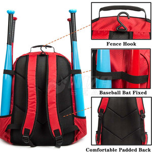 Hot Sale NIZA GEAR Made Pakistan Unisex Casual <b>Big</b> Capacity Nylon Eco-friendly Breathable Baseball Sports <b>Backpack</b> Customizable - Product Image 4