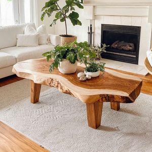 Table basse en bois robuste pour salon familial, offrant résistance, stabilité et une beauté durable - Product Image 5