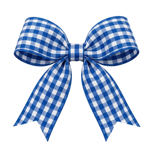 Ruban gros-grain à carreaux bleus et blancs de 15 mm en gros pour emballage de boulangerie, emballage décoratif, accessoires pour cheveux, scrapbooking - Product Image 3