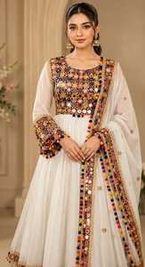 High Quality Vintage Afghan Wholesale Afghani Women Frock Customized Sizes Floor Length Heavy Weight Afghan Kuchi Evening Dress - Product Image 2