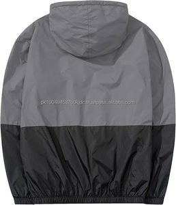 Veste coupe-vent unisexe légère, imperméable, écologique, en Oxford, à coque rigide, décontractée, zippée, à capuche, respirante, taille plus - Product Image 2