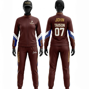 Women <b>Badminton</b> Track Suit 220 GSM Polyester Spandex Stretch Fabric Blue White Panel Design Sublimation Logo - Product Image 5