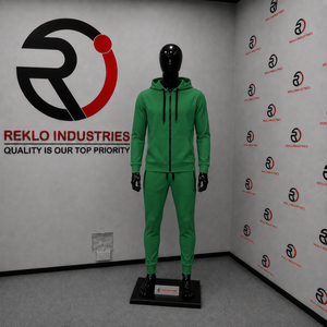 Conjunto Deportivo Verde para Hombre con Capucha, Sudadera y Pantalones de Color Sólido con Cierre Completo, Corte Regular, Ropa Casual de Otoño, Moda Urbana - Product Image 3