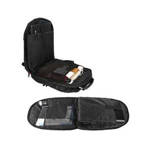 Mochila unisex negra de nylon para portátil, mochila de oficina para hombre con tu propio logo - Product Image 4