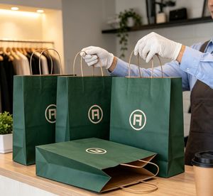 Bolsas de Papel Kraft Impresas Personalizadas al por Mayor, Bolsas de Papel Kraft para Alimentos con Logotipo, Tamaño Personalizado - Product Image 1