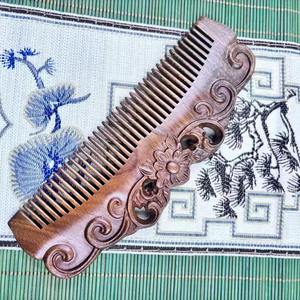 Peine de Madera Ecológico para el Cuidado del Cabello Natural, Antiestático, Desenredante, Masajeador del Cuero Cabelludo, para el Hogar, Salón y Viajes, Suministro Disponible a Nivel Mundial - Product Image 1