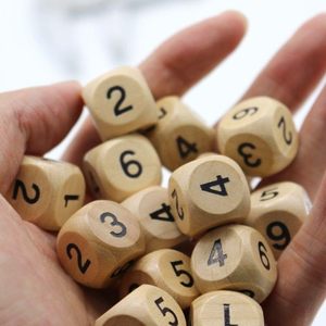 <b>Wooden</b> Cube Playing Dice Handmade Hardwood Educational Number <b>Block</b> Tabletop Game Accessory Learning Resource Toy - Product Image 6