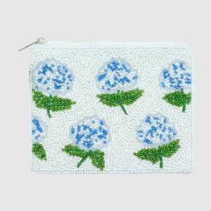Porte-monnaie de luxe personnalisable avec broderie de perles florales et fermeture éclair, fait main, perlage artistique moderne, cadeau promotionnel - Product Image 5