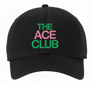 Casquette de baseball en coton brodé noir de la série AKA Club, visière incurvée réglable, décontractée, unisexe, pour le sport et les activités de plein air - Product Image 1