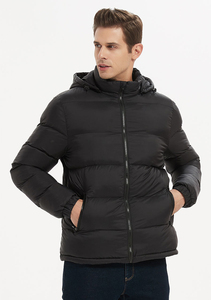 Veste matelassée personnalisée pour homme, manteau d'hiver chaud et résistant à l'eau, à capuche, broderie frontale, coupe-vent, séchage rapide, vente en gros - Product Image 5