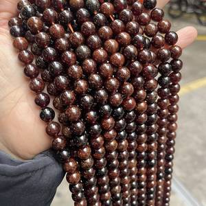 Natural Brown Garnet Smooth Gemstone Beads Loose for Jewelry Making Wholesale Gemstone Supplier IGI Certified Rajasthan ZUBEDA - Product Image 4