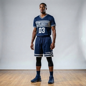 Ma-Attiera Ensemble Maillot et Short de Basketball pour Homme, Numéro 03, Impression par Sublimation, Polyester Respirant, Tenue d'Équipe Adulte - Product Image 3