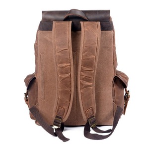 Mochila de Lona y Cuero para Uso Casual, Viajes, Escuela, Portátil, Venta al Por Mayor, Logotipo Personalizado, Fabricante LCB-0047 - Product Image 2