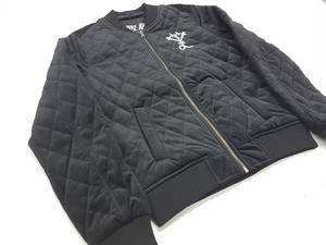 Chaqueta Bomber Negra Acolchada para Hombre con Logotipo Bordado, Cuerpo en Mezcla de Lana, Mangas en Contraste y Logotipo Personalizado - Product Image 2