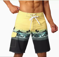 Shorts de plage en nylon à séchage rapide pour hommes, personnalisables par estampage à chaud, avec cordon de serrage, pour la natation et le surf, collection été, OEM, tendance