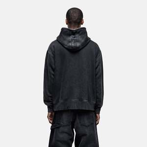 Sweat à capuche vintage surdimensionné personnalisé unisexe en coton épais 100 % anti-plis pour l'hiver, style streetwear - Product Image 2