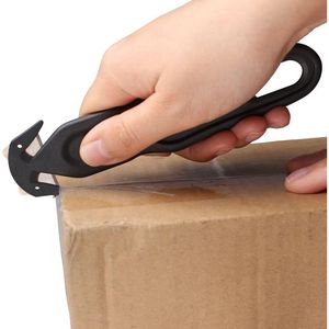 Cuchillo de Seguridad Ergonómico Negro, Paquete de 5 Cuchillas para Cortar Películas, Abridor de Cintas para Cajas y Paquetes, Cuchillo Multiusos Práctico - Product Image 3