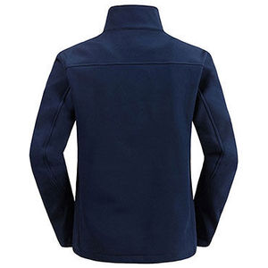 Chaqueta Softshell Unisex Azul Marino Oscuro de Alta Calidad 2025, Chaqueta con Cremallera, Cuello de Piel, Capucha, para Hombre y Mujer - Product Image 6