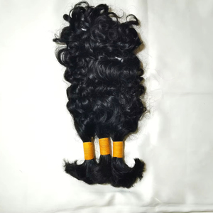 Cheveux humains naturels d'Inde du Sud, 100 grammes, en vrac, ondulés, sans trame, pour tressage, provenant d'un seul donneur - Product Image 5