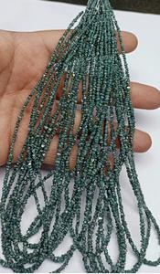 Perles de diamant brut de couleur bleu naturel non taillées, taille 3 mm à 4 mm, éclats de cristal brut, perles de pierres précieuses en vrac pour la fabrication de bijoux en gros - Product Image 2