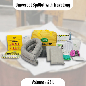 45L Eco-Friendly 100% Polypropylene Universal Spill Control Kit with Travel <b>Bag</b> for Oil Water & Chemical Absorbent (4kg) - Product Image 3
