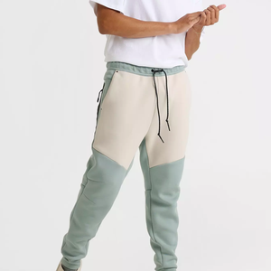 Pantalon de jogging décontracté pour homme, couleur unie, tissu en mélange de coton, poches latérales, logo personnalisé, haute qualité, élastique, streetwear sportif - Product Image 3