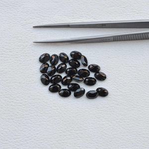 Certified Natural Black Onyx 4x6mm Faceted Oval Cut Loose Gemstone Best Selling AAA Grade From Verified Manufacturer - Product Image 4