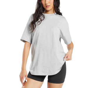 T-shirt personnalisé pour femmes, de haute qualité, en coton lourd 200g, coupe ajustée, décontracté, élégant, respectueux de l'environnement, avec appliques et boutons - Product Image 2