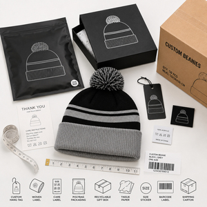 Gorro de Punto Jacquard con Bordado 3D Personalizado OEM con Pompón |   Gorro Deportivo Personalizado para Viajes de Invierno |   Fabricante de Marca Privada - Product Image 5