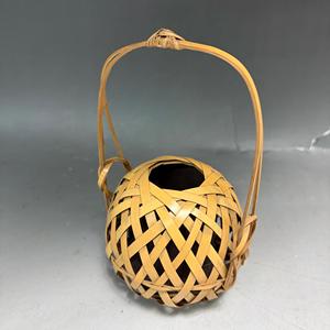 Cesta de Flores de Bambú Temari Vintage, Hecha a Mano, Tejido Japonés de Bambú, Florero de Tallo Único, Ikebana, Decoración para el Hogar, Proveedor de Adornos - Product Image 1