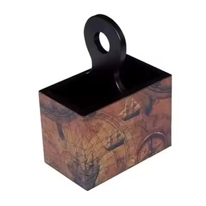 5 Compartment Style Wooden <b>Caddy</b> For <b>Kitchen</b> Home Hotel Table Top Decorative Use Wooden Utensils Holder <b>Caddy</b> With Handle - Product Image 2