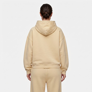 Sudadera con capucha de maternidad al por mayor para mujer, forro polar de 450 g/m², hombros caídos, top con capucha para lactancia, talla grande para damas - Product Image 5