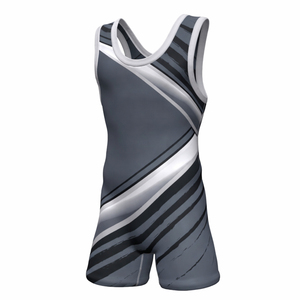 Combinaison de lutte noire pour homme, ajustée, en nylon extensible, anti-transpiration, imprimé drapeau américain, vêtements de sport de combat - Product Image 4