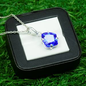 Colgante de Tanzanita en Plata de Ley 925, Joyería con Piedra de Nacimiento de Diciembre, Gema Azul Natural, Regalo para Mujer, Venta al Por Mayor - Product Image 2