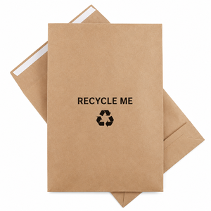 Sac de Courrier en Kraft de Luxe Écologique et Recyclable avec Fermeture Autocollante, Poignées Torsadées et Design Imprimé Offset - Product Image 4